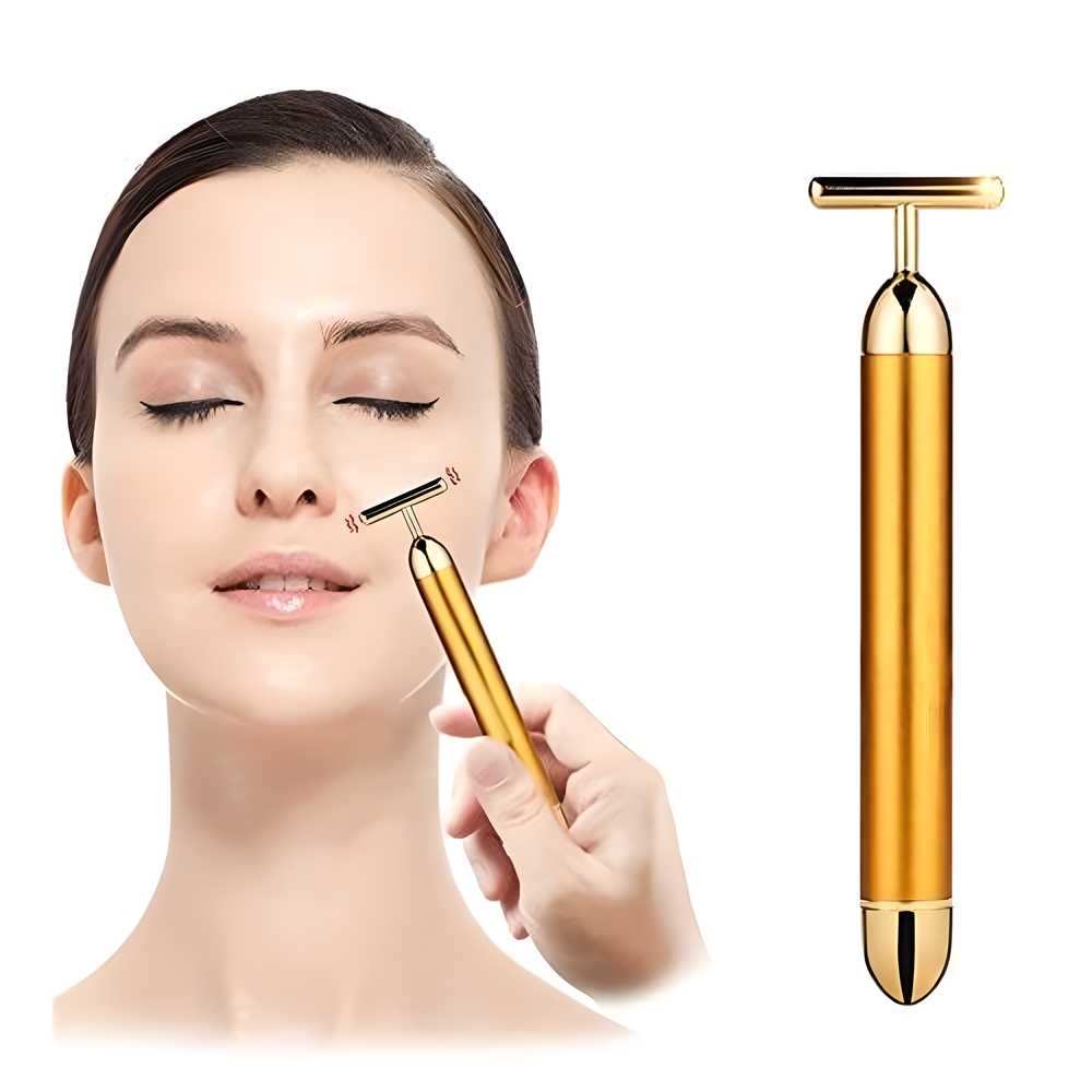 24K Gold Beauty Bar Facial Massage Roller