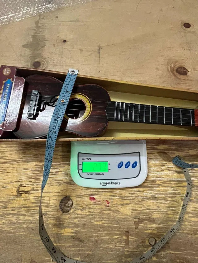 Mini Wooden Finish 5-String Guitar Toy Instrument