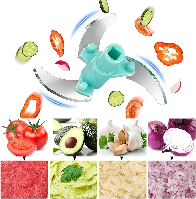 Manual Vegetable Chopper 500ml with 3 Blades