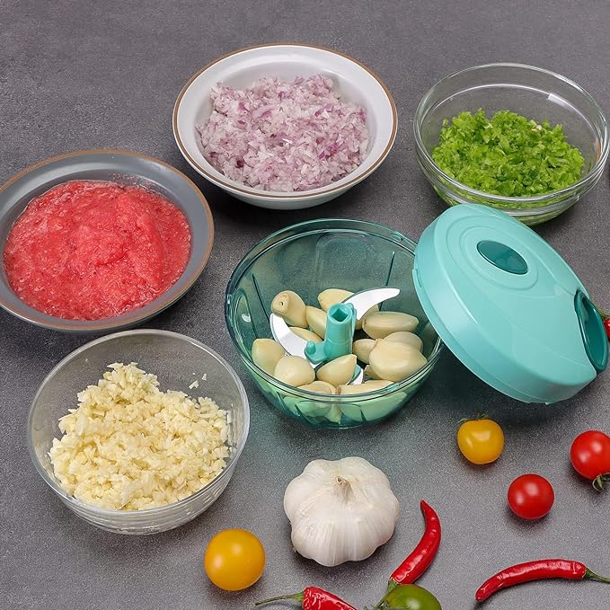 Manual Vegetable Chopper 500ml with 3 Blades