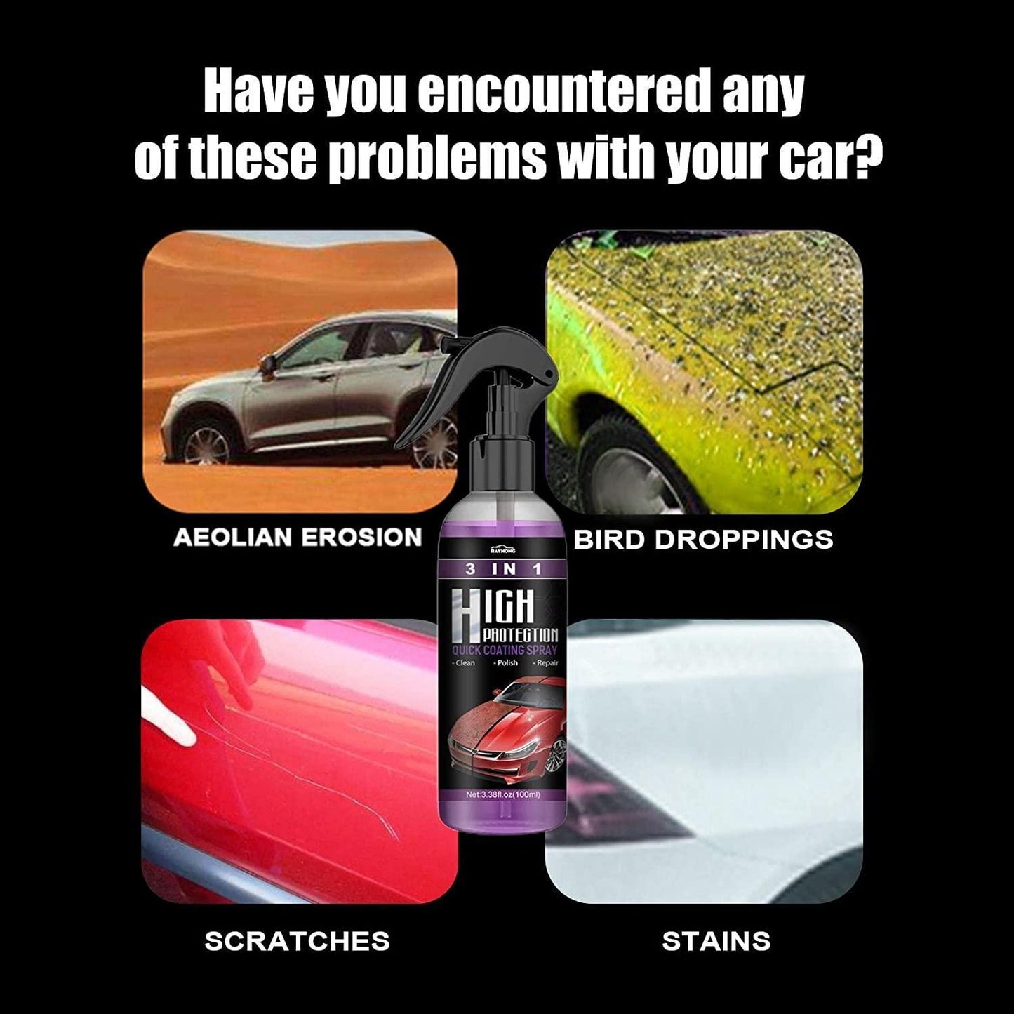 Car Scratch Repair Spray (Pack of 2)