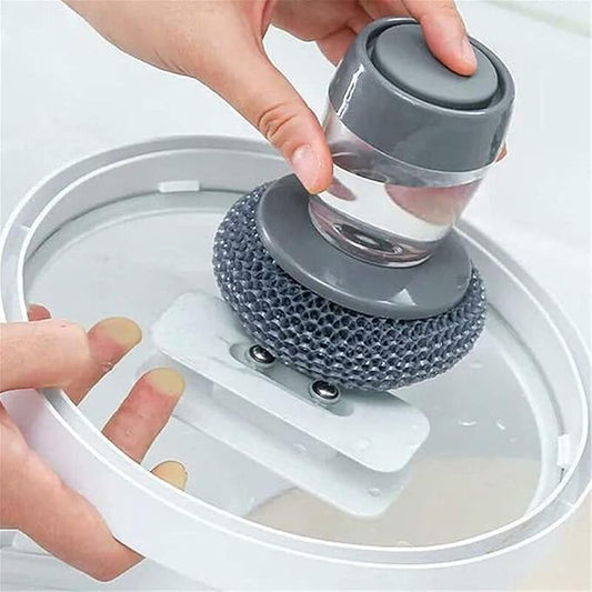 Soap Dispensing Dish Cleaning Brush with Liquid Storage