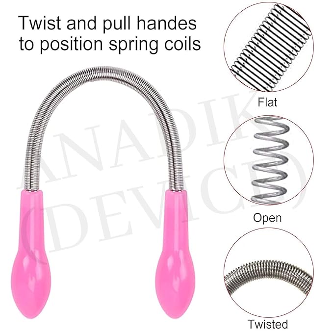 Facial Hair Spring Remover Threading Epilator (2 Pcs)
