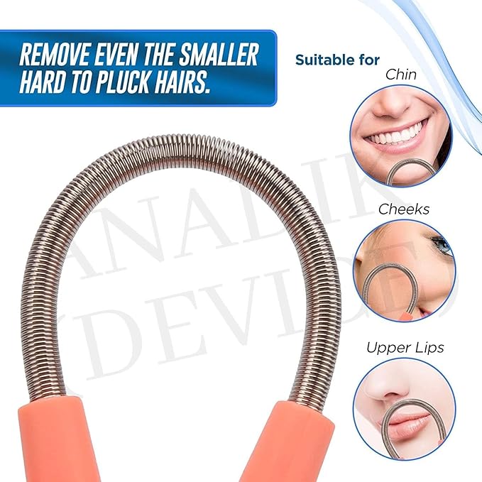 Facial Hair Spring Remover Threading Epilator (2 Pcs)