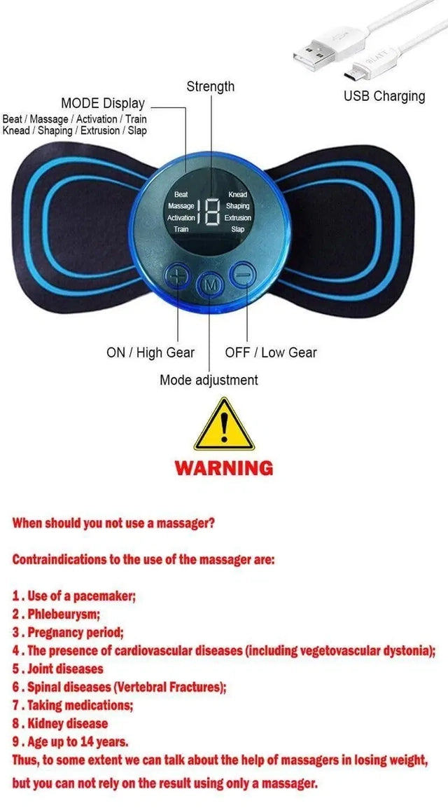 Rechargeable Mini Electric Body Massager