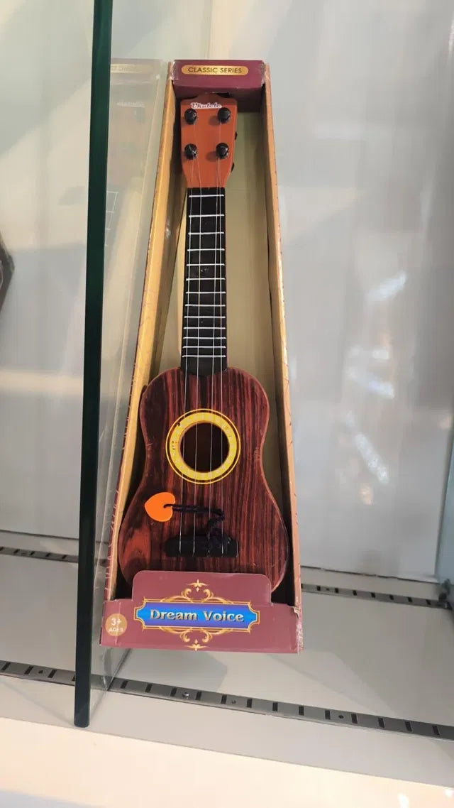 Mini Wooden Finish 5-String Guitar Toy Instrument
