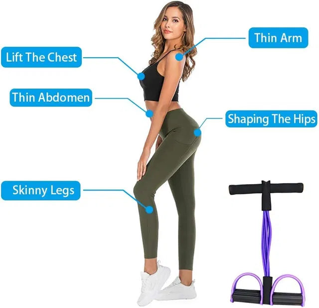 4-Tube Resistance Band Pedal Pull Exerciser