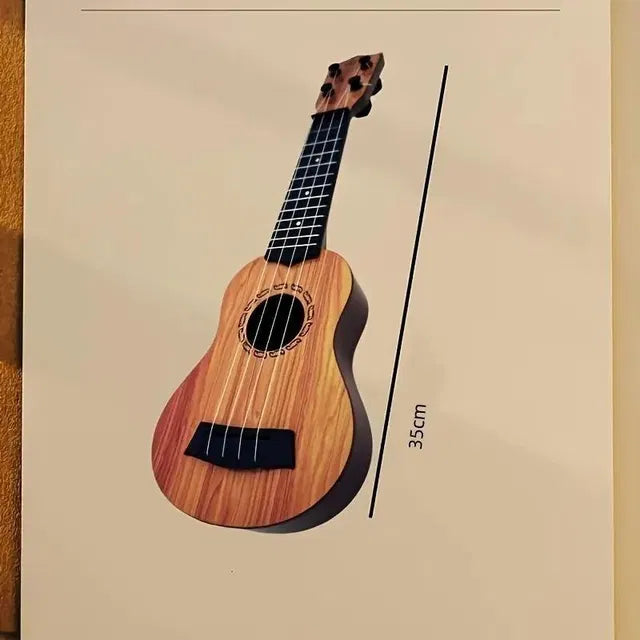 Mini Wooden Finish 5-String Guitar Toy Instrument
